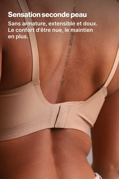 Bej Görünmez No-Bra Etkili Push-Up Sütyen